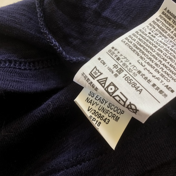 GAP FACTORY NAVY BLUE FOREVER SOFT SCOOP NECK AHORT SLEEVE TEE SHIRT NAVY XS NWT - Picture 11 of 12